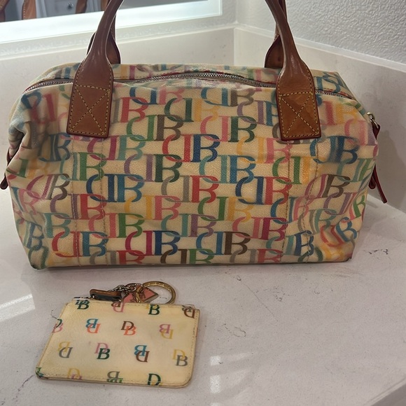 Dooney & Bourke purse and coin purse bundle with rainbow zipper - Picture 10 of 16